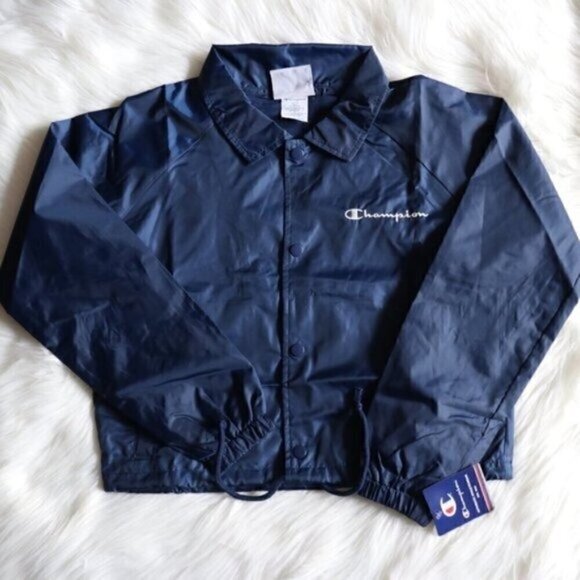 NWT Champion Blue Long Sleeve Wind Breaker Sport Jacket Size Small - Picture 2 of 5